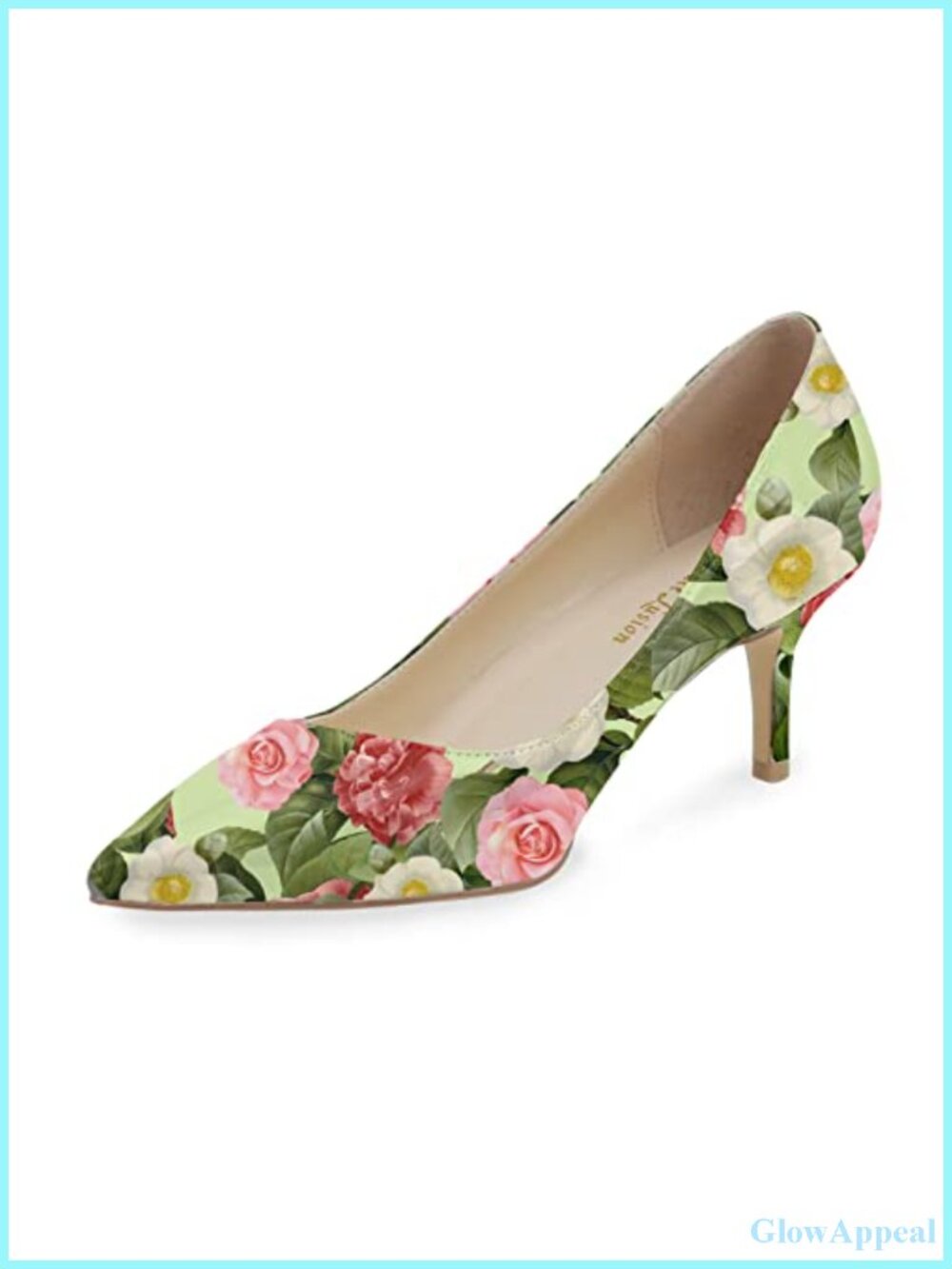 Faux Leather Kitten Heel Pumps Closed Toe Ankle Strap Party Shoes